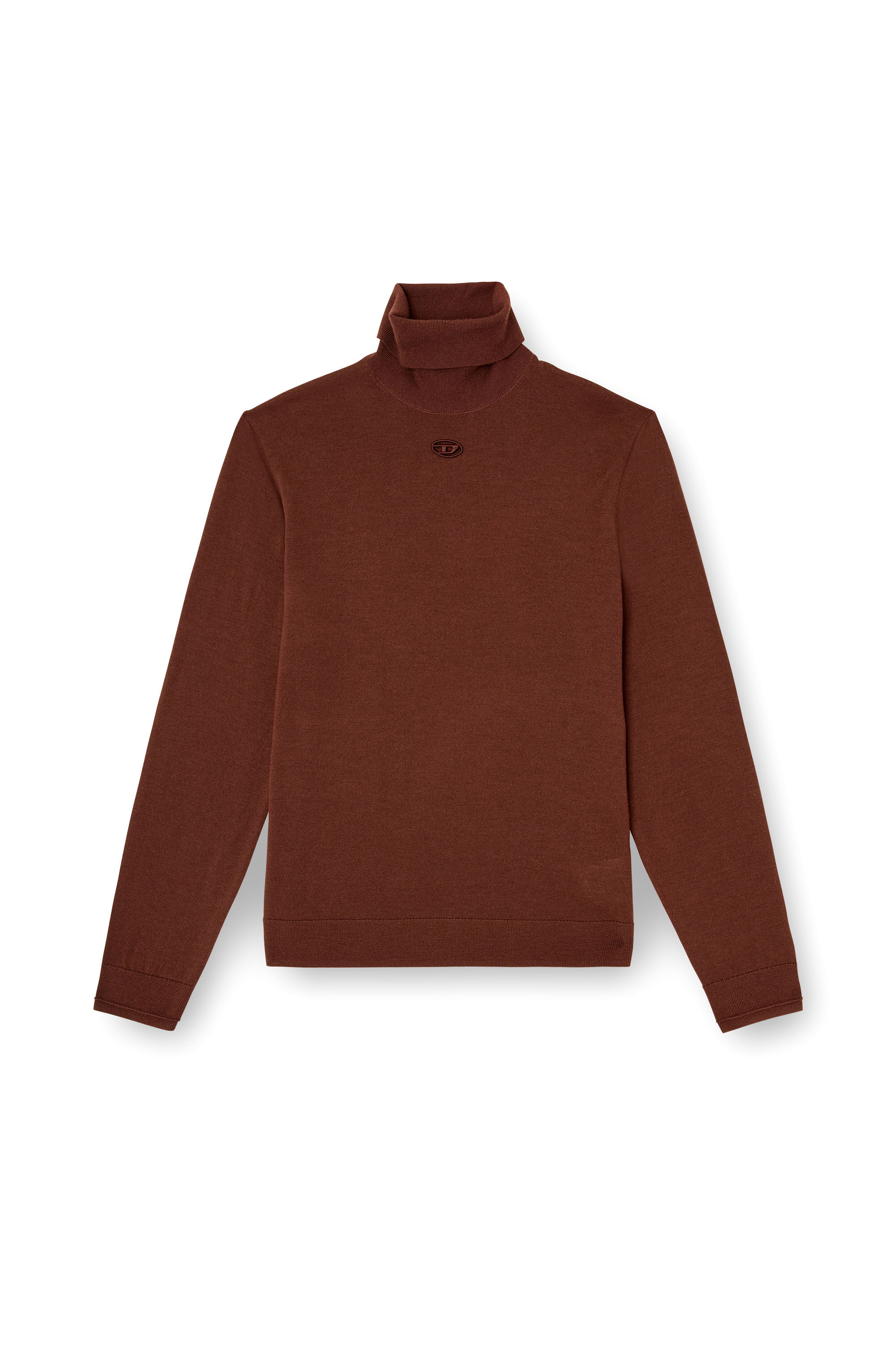 Diesel - K-VARTA, Man's Wool turtleneck jumper with cut-out logo in null - 2