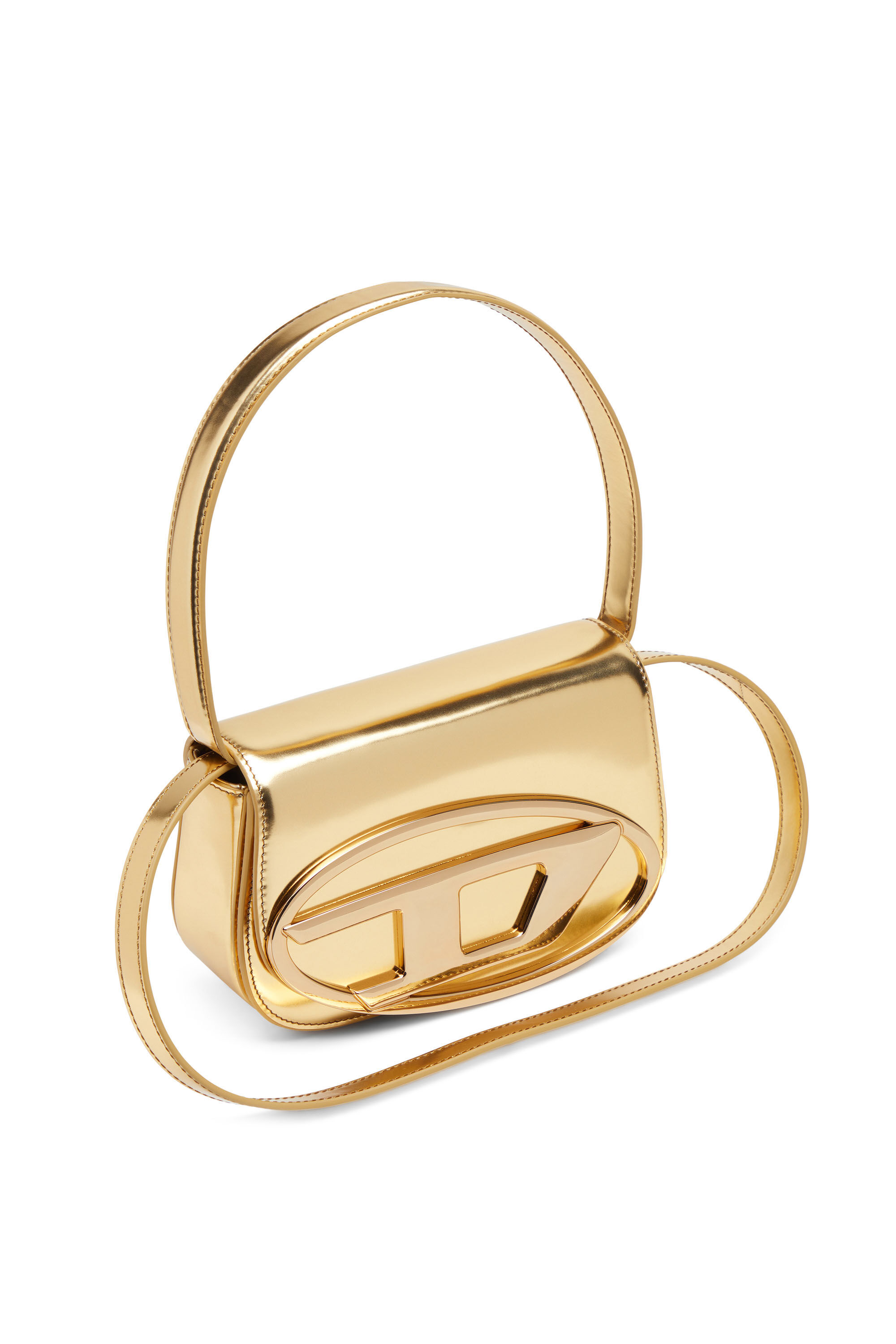 Diesel - 1DR, Woman's 1DR-Iconic shoulder bag in mirrored leather in Gold - 2