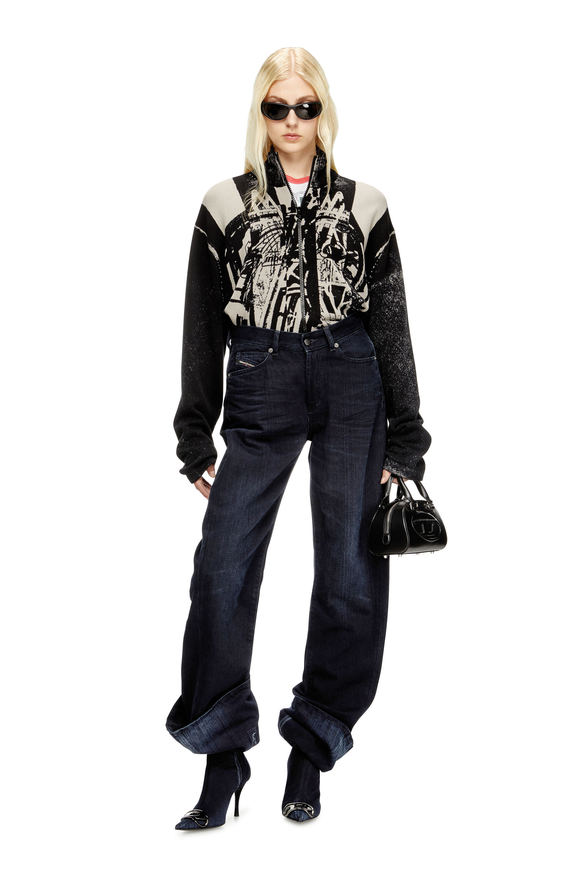 Diesel - D-VENUS KB LARGE, Woman's D-Venus-Wide knee-high boots in denim in Light Blue - 6