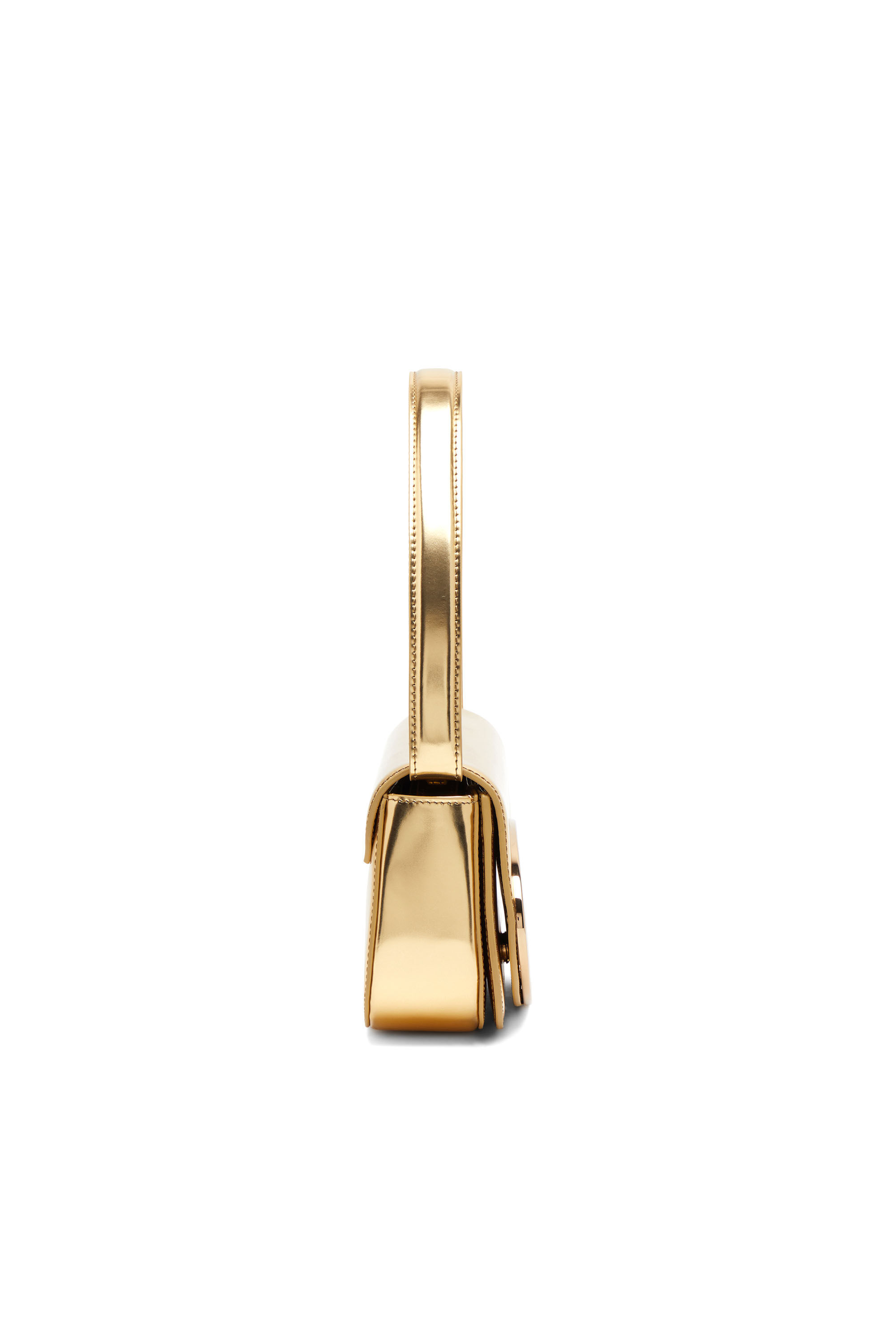 Diesel - 1DR, Woman's 1DR-Iconic shoulder bag in mirrored leather in Gold - 4