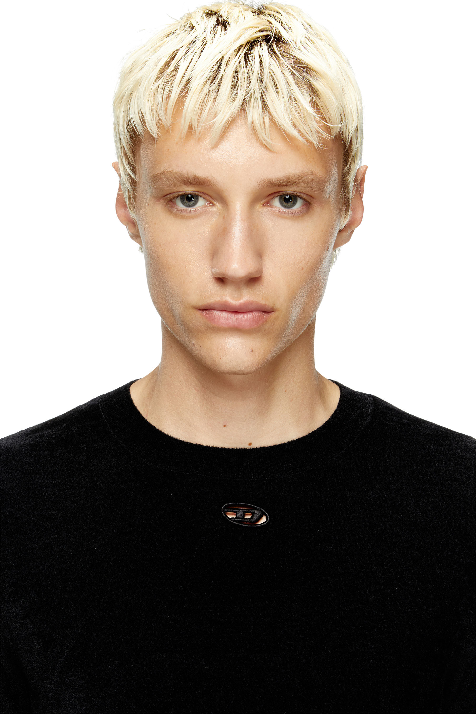 Diesel - K-CEVRO, Man's Chenille jumper with cut-out logo in null - 5