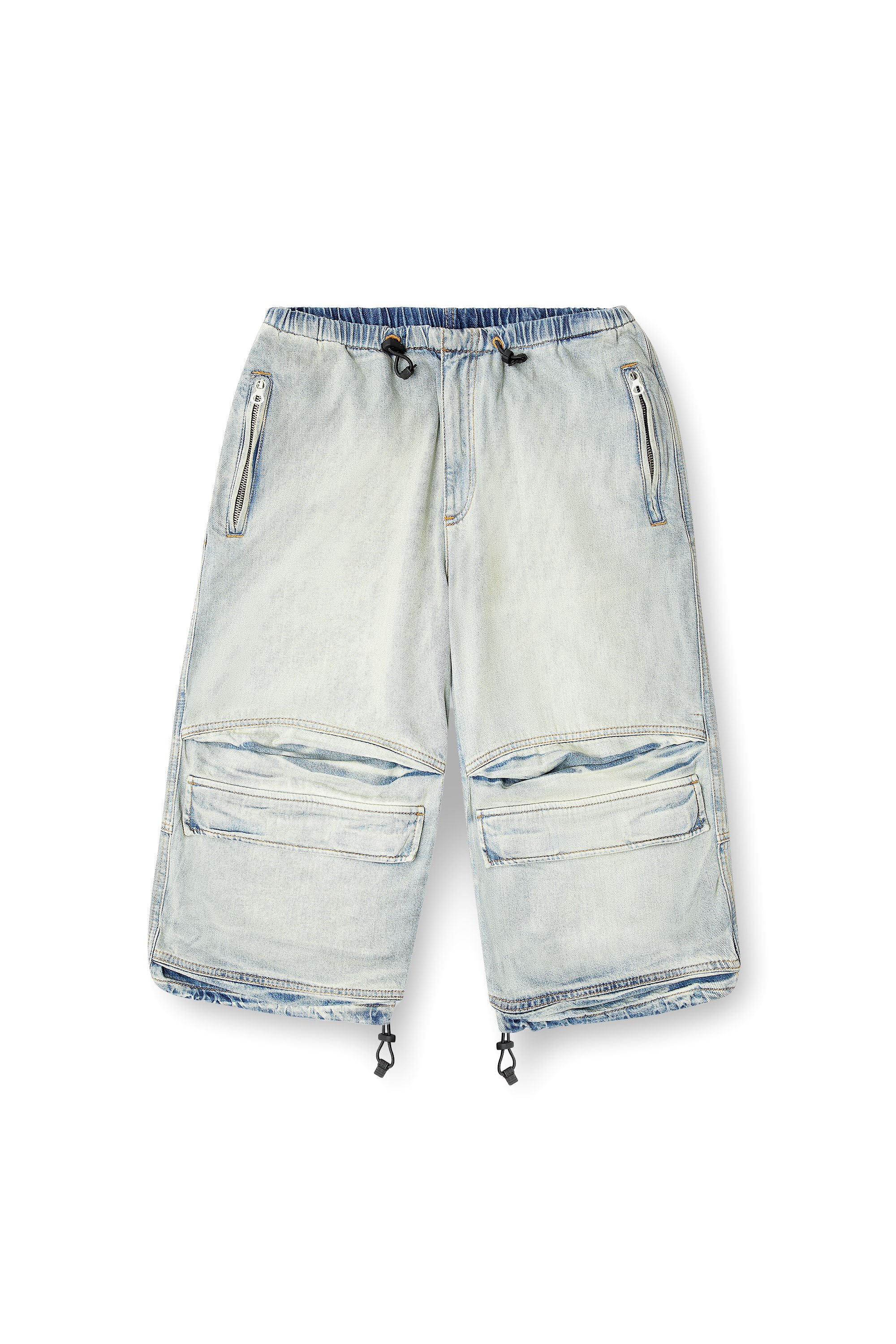 Diesel - D-DAYETZ-SHORT-S, Unisex's Shorts in light bicolour denim in Light Blue - 2