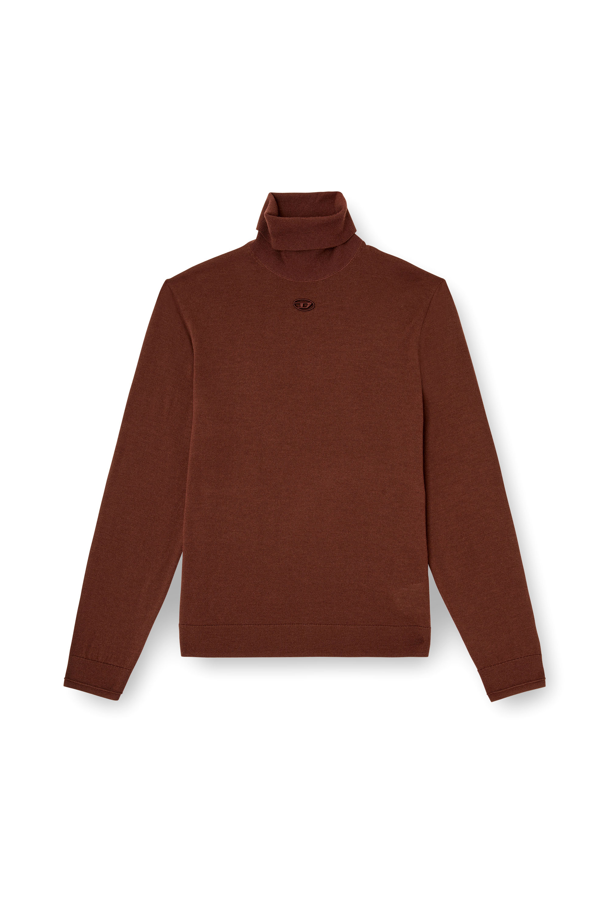 Diesel - K-VARTA, Man's Wool turtleneck jumper with cut-out logo in null - 3
