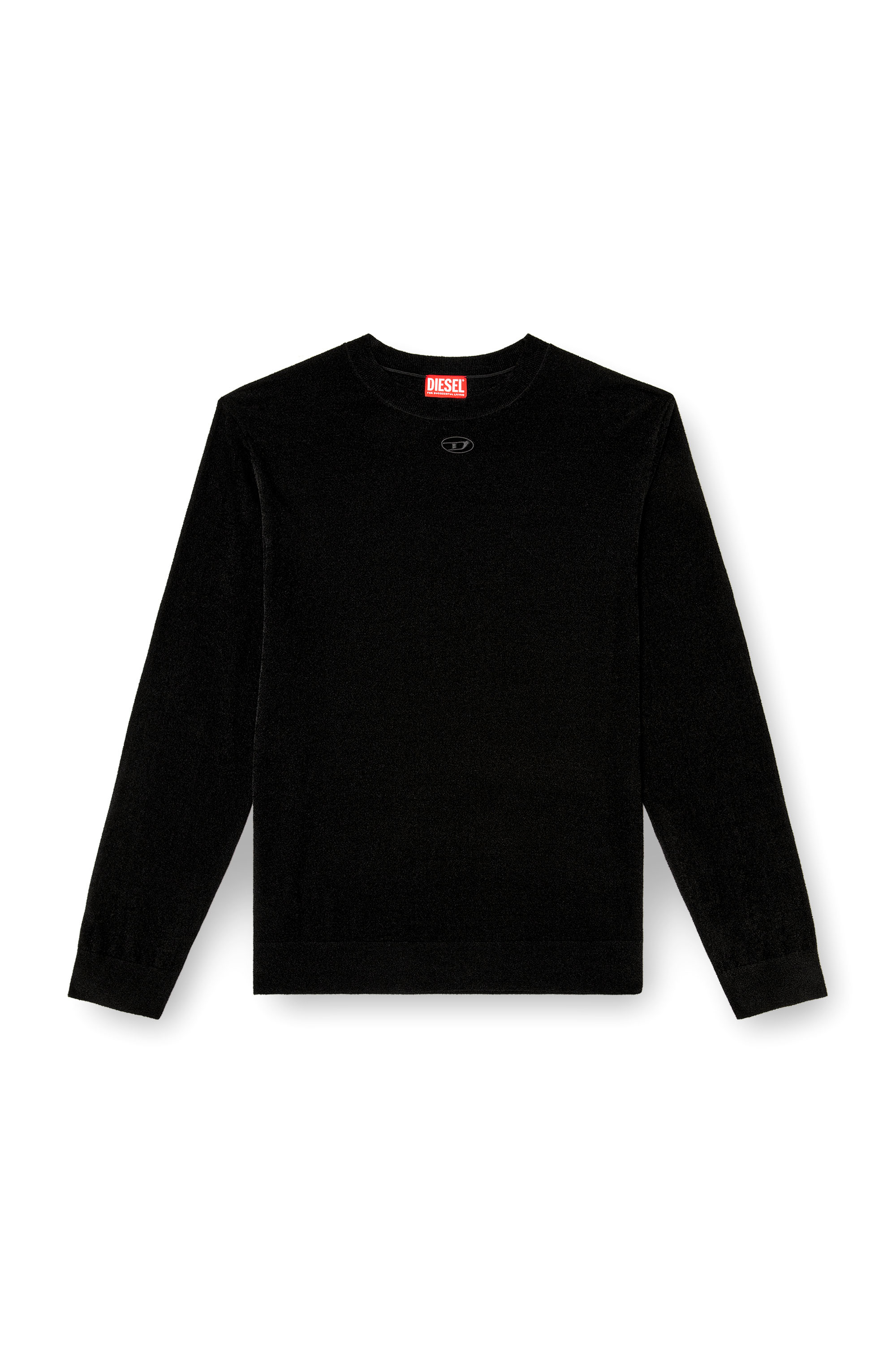 Diesel - K-CEVRO, Man's Chenille jumper with cut-out logo in null - 3