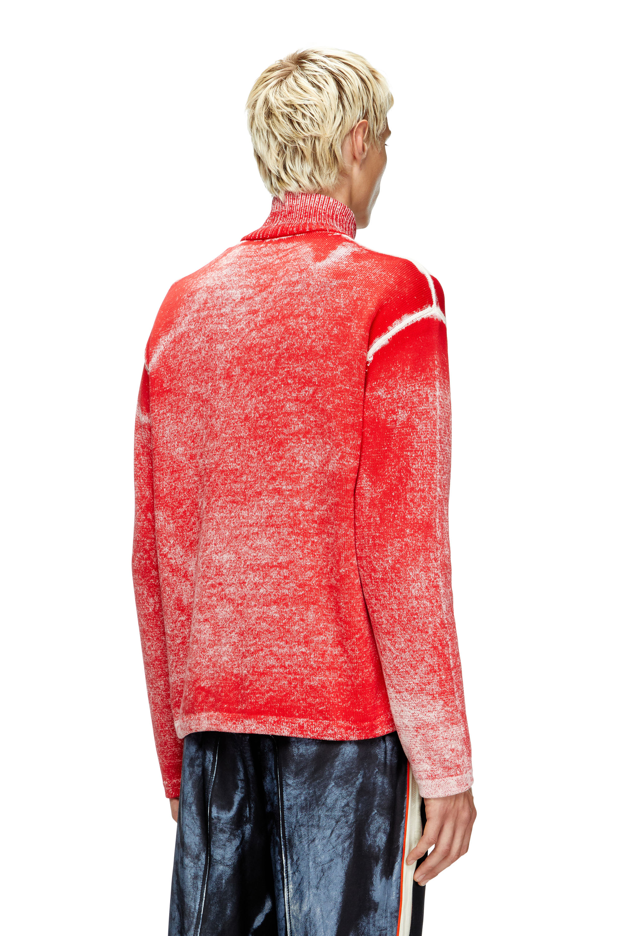 Diesel - K-OLIBA-JKT, Man's Inside-print striped zipped cardigan in null - 4
